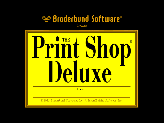 The Print Shop Deluxe for DOS - Splash